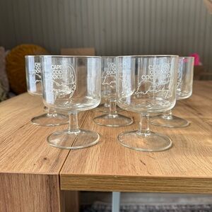 Cape Cod Cocktail Glasses Set/8 Vintage Stemmed Cape Codder New England RARE